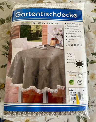 Neue ovale gartentischdecke - neue,