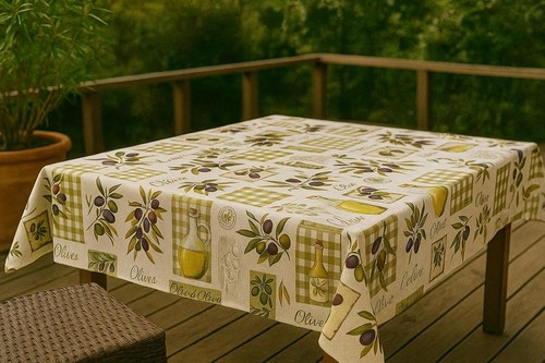 Wachstuch olive tischdecke - olive,