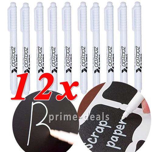 Stk weiß kreidemarker - 12,