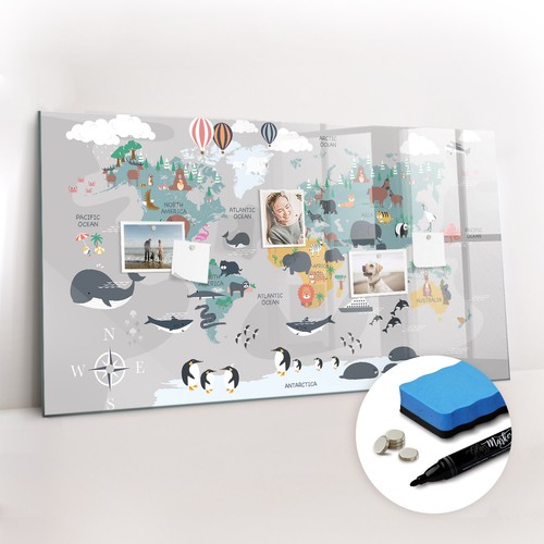 Glas pinnwand abwischbar mit - pinnwand,