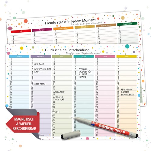 Immerwährender kalender - 2x,