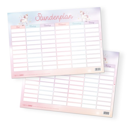 Itenga stundenplan einhorn - stundenplan, a4
